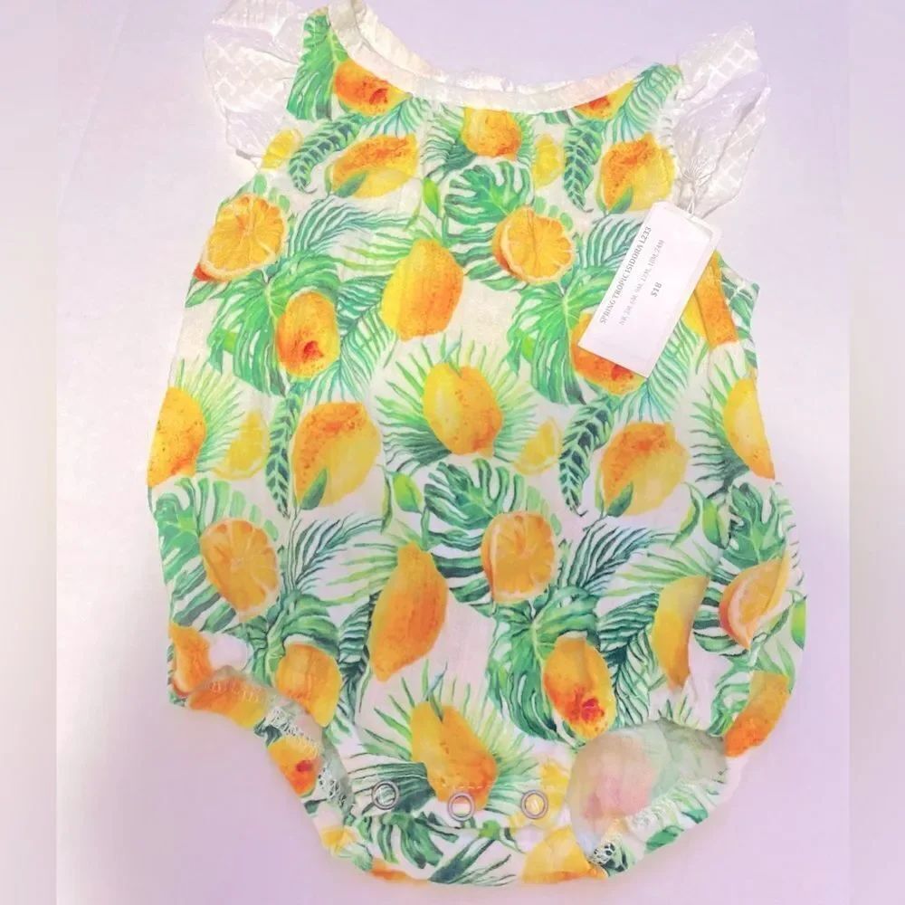 🛍️Miki Miette Spring Tropic ISIDORA Romper one piece 3 month🎈